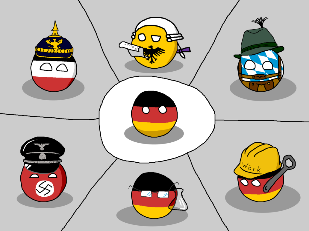 German Stereotypes Countryballs