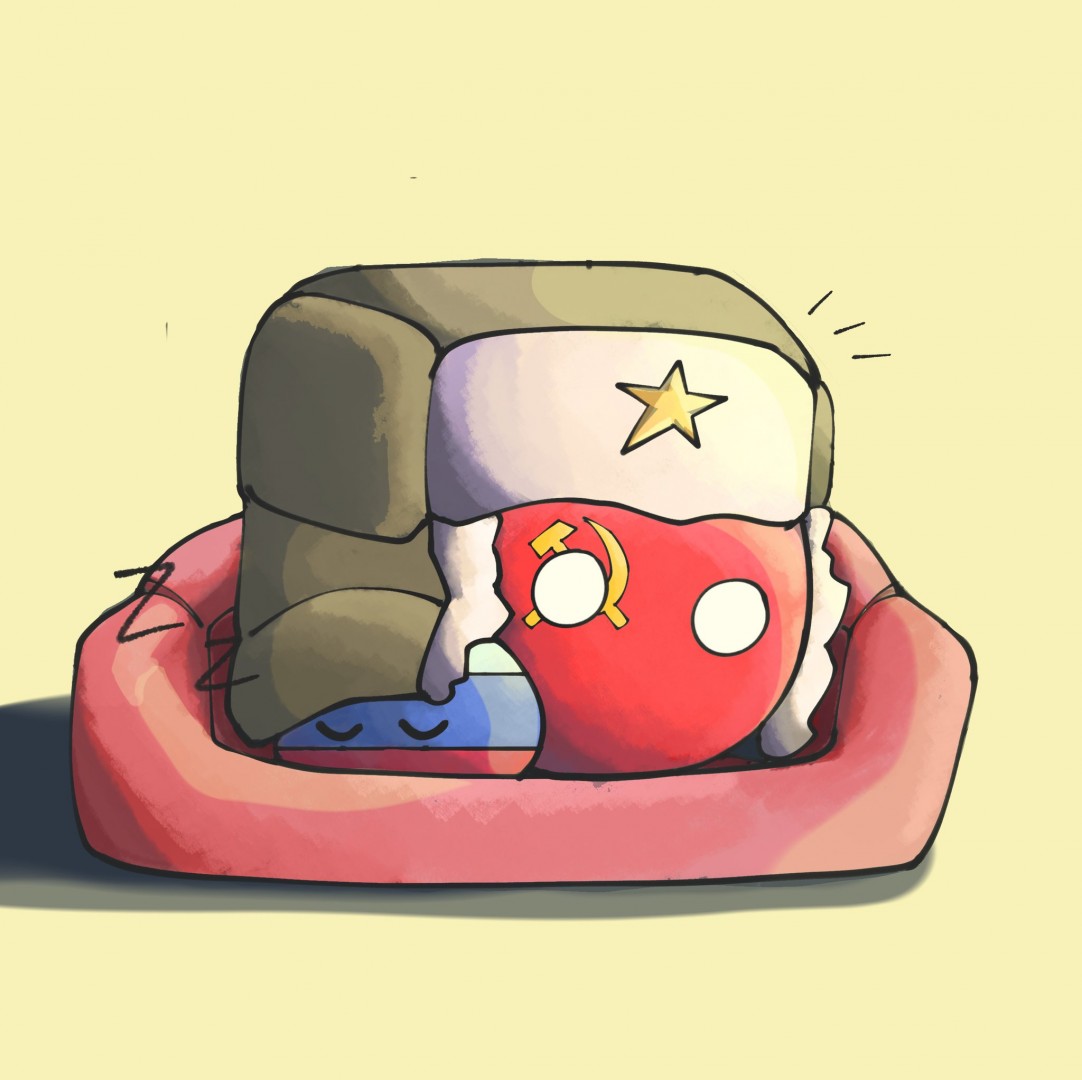 USSR and Russia Countryballs