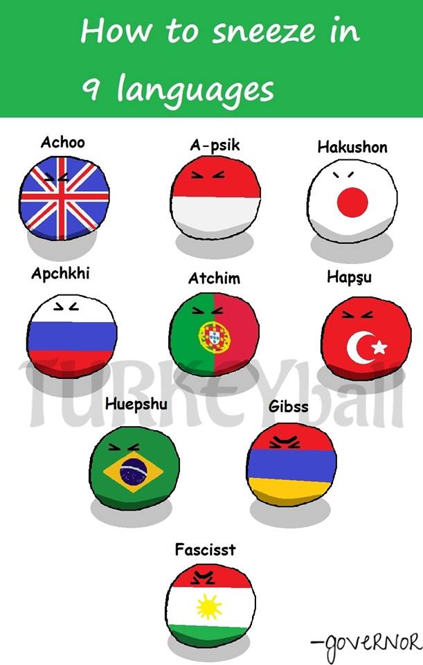 How to sneeze Countryballs