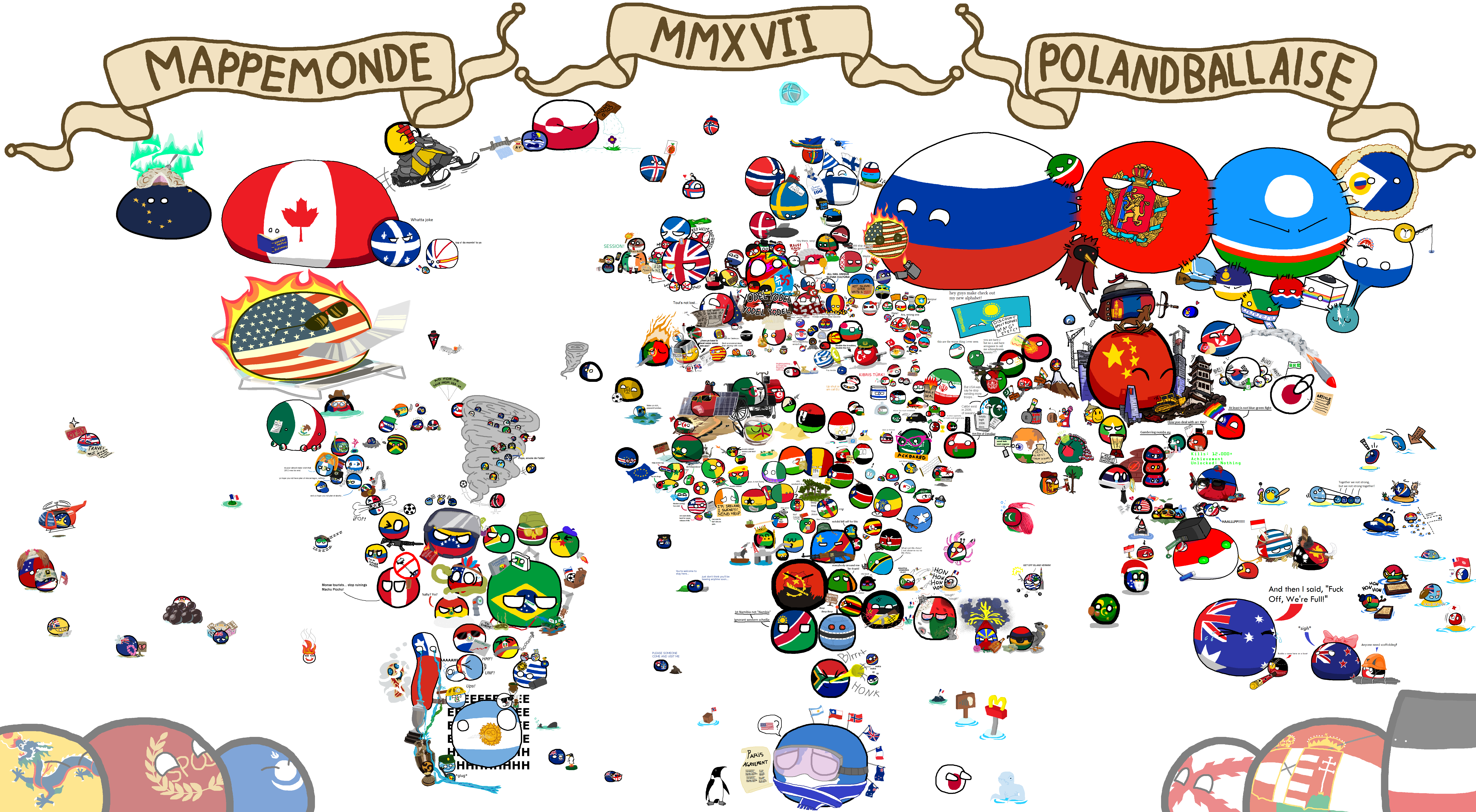Mappemonde - Countryball Map Countryballs