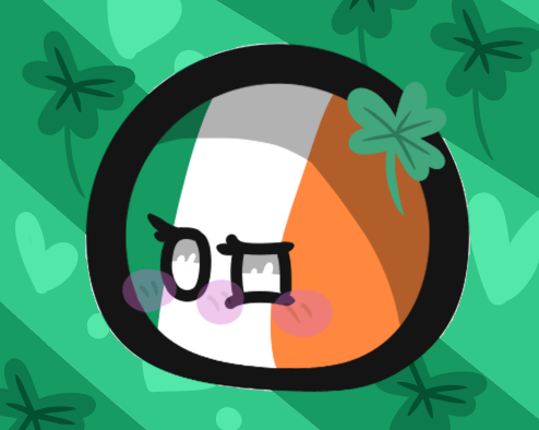 Kawaii Ireland Countryballs