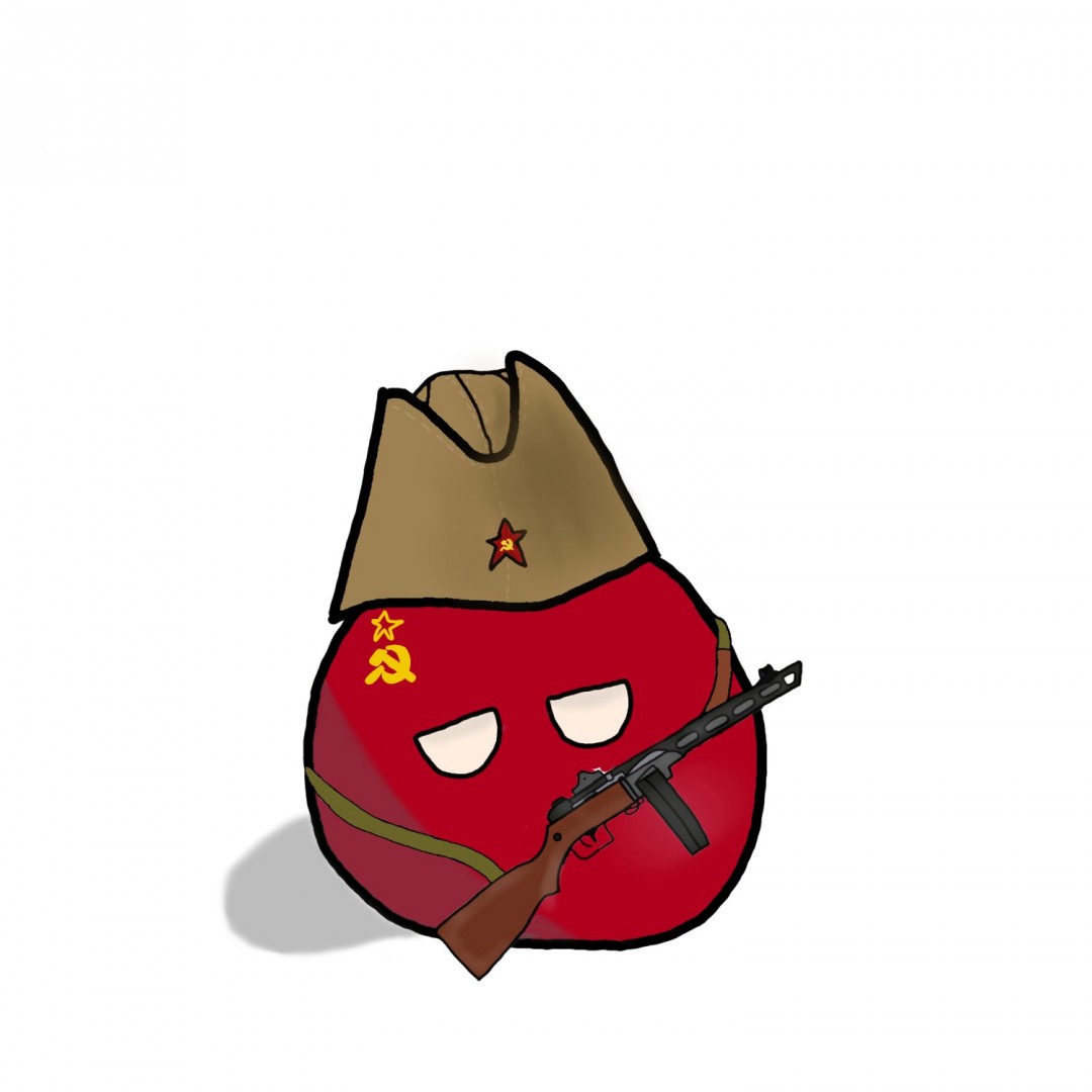 Sovietball with PPSH Countryballs