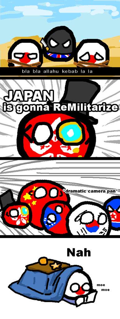 Japan is gonna remilitarize Countryballs